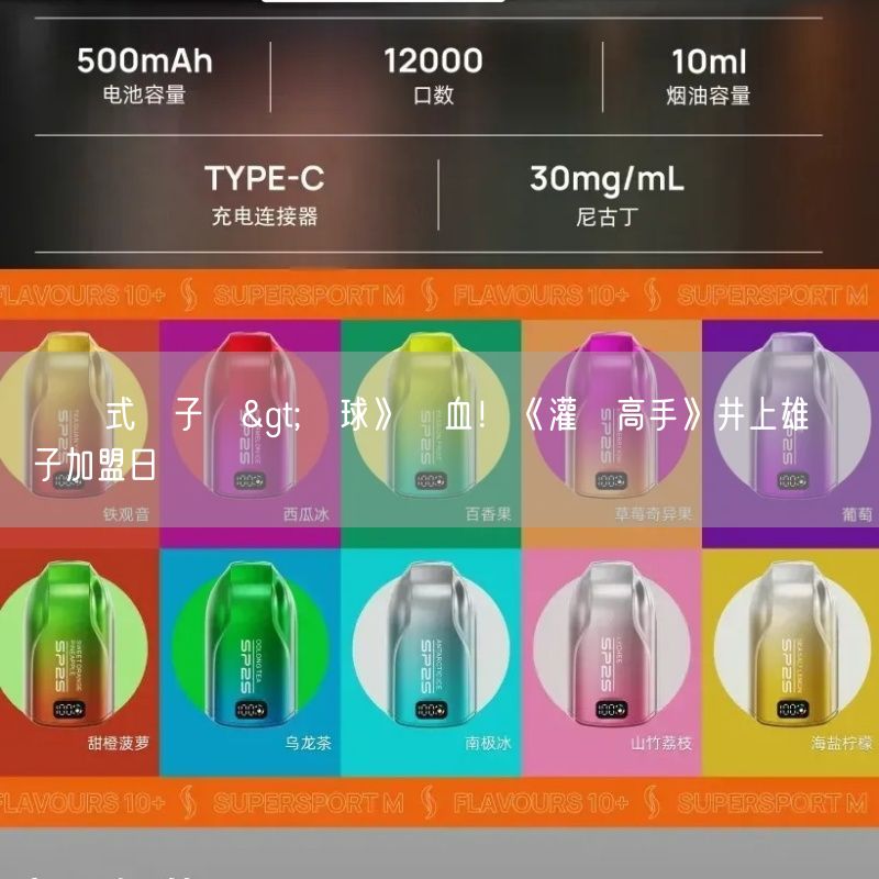 拋棄式電子煙>籃球》熱血！《灌籃高手》井上雄彥兒子加盟日職籃